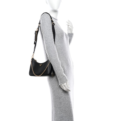 Prada Saffiano Lux Re-Edition 2005 Shoulder Bag Black 2 of 10