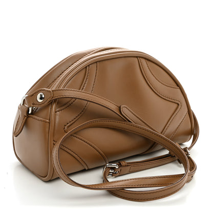 Prada Soft Calfskin Bowling Crossbody Bag Caramel 2 of 8
