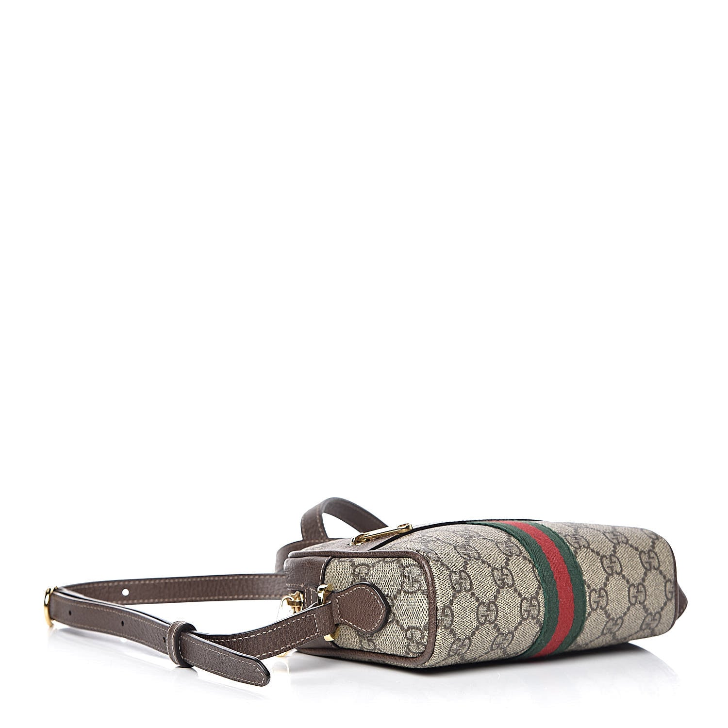Gucci GG Supreme Monogram Web Mini Ophidia Shoulder Bag Brown 4 of 11