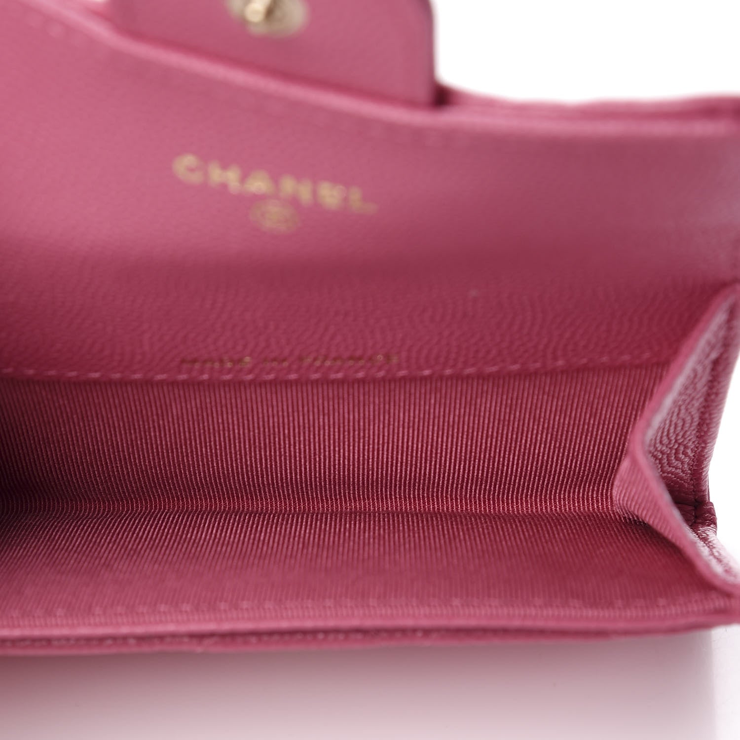 Chanel Caviar Quilted Flap Card Holder Wallet Pink 4 of 9
