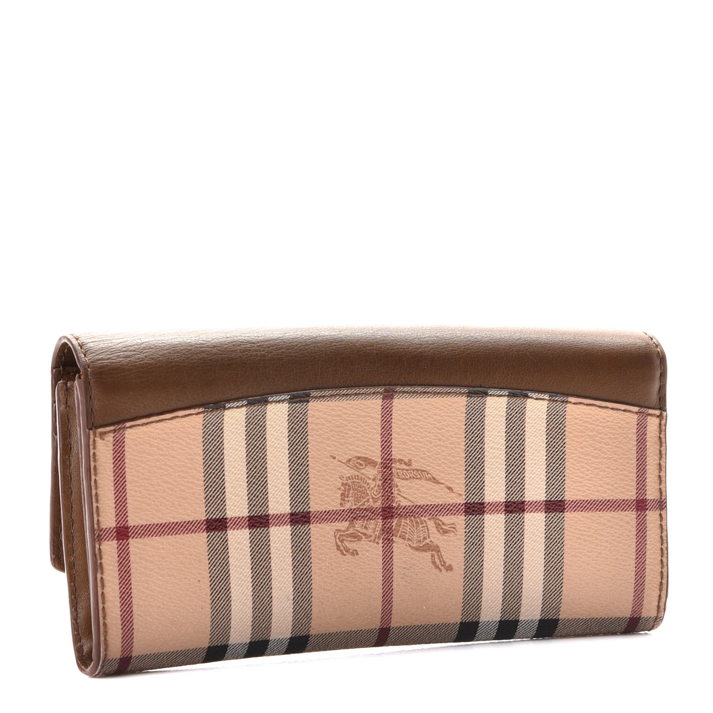Calfskin Horseferry Check Porter Continental Wallet Tan