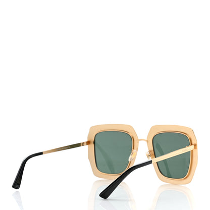 Gucci Metal Acetate Crystal Oversize GG0115S Sunglasses Gold 4 of 7