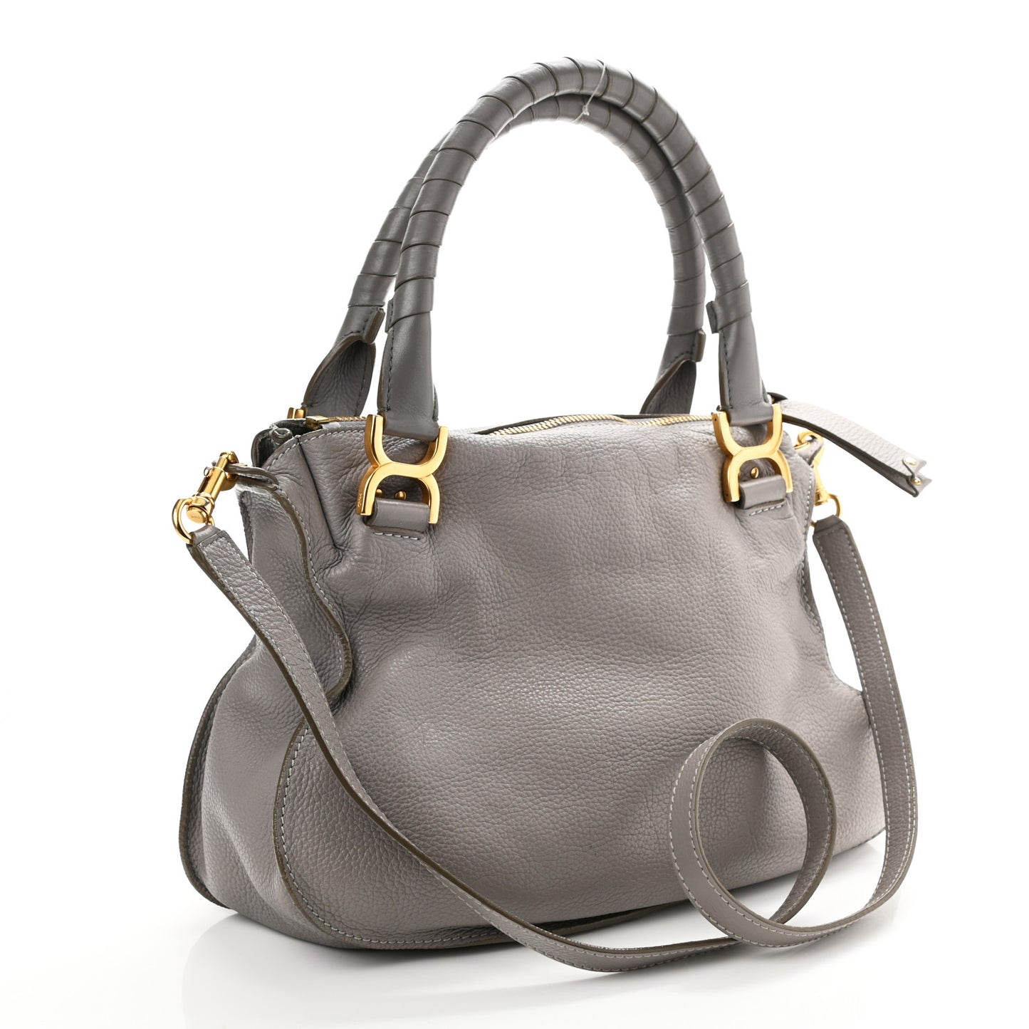 Calfskin Medium Marcie Satchel Cashmere Grey