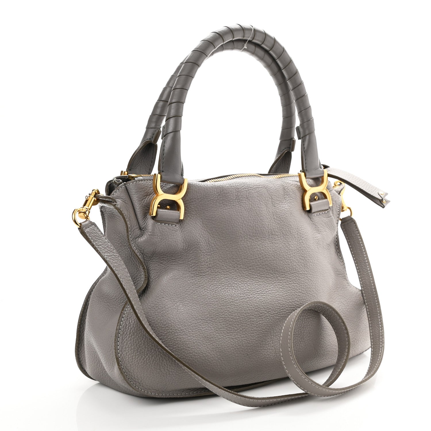 Chloe Calfskin Medium Marcie Satchel Cashmere Grey 3 of 11