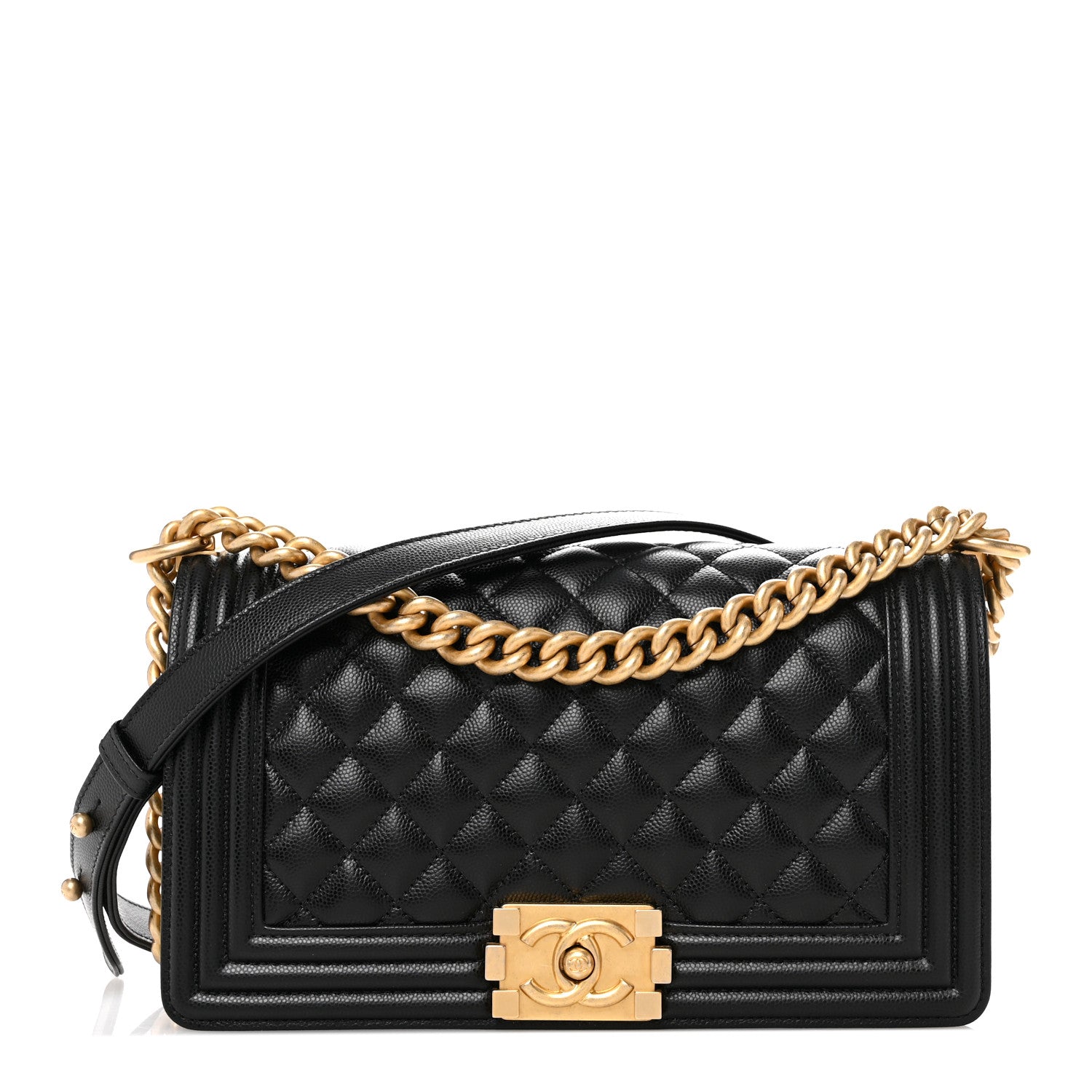 Chanel Caviar Quilted Medium Boy Flap Black 1 of 11