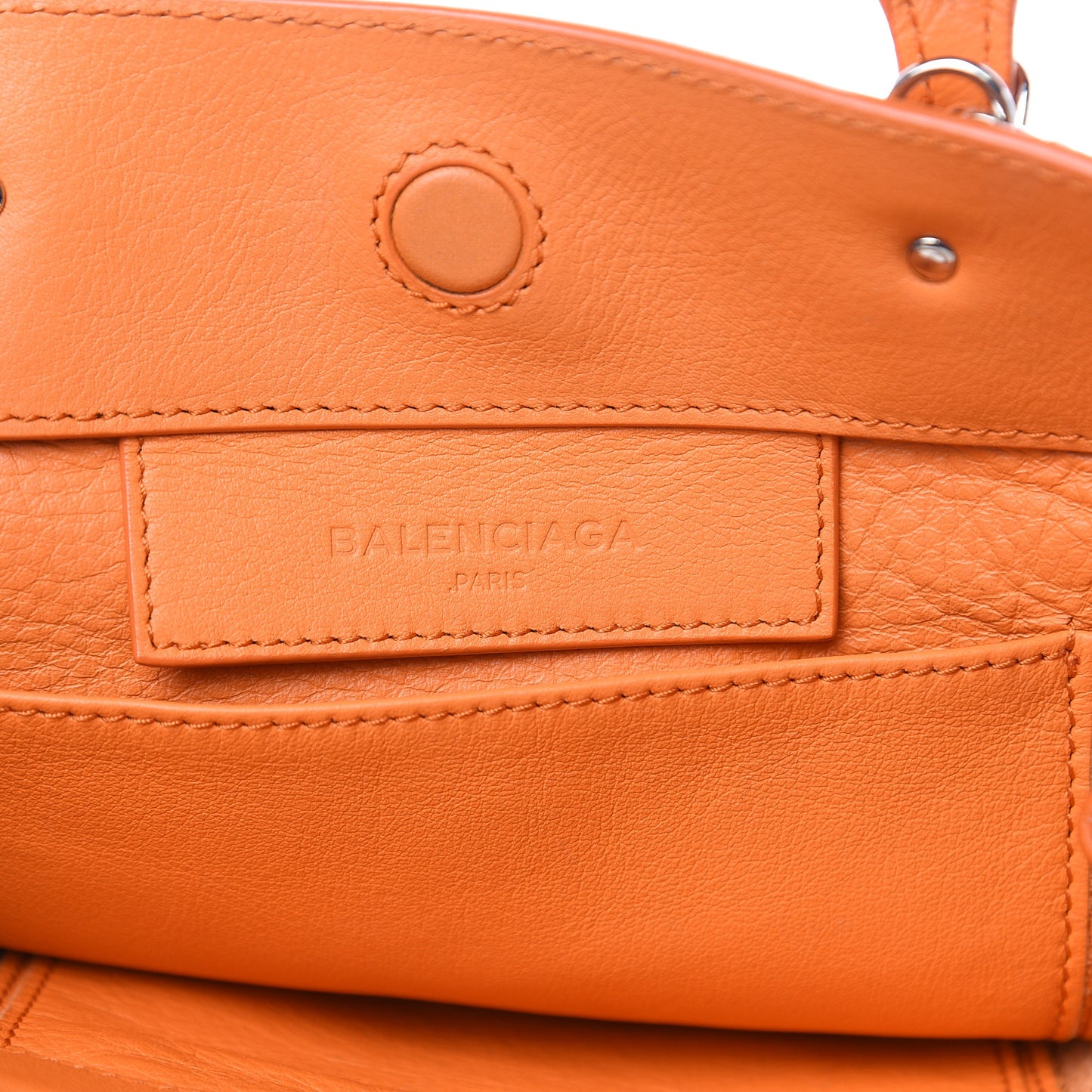 Calfskin Papier Mini A4 Zip Around Tote Orange