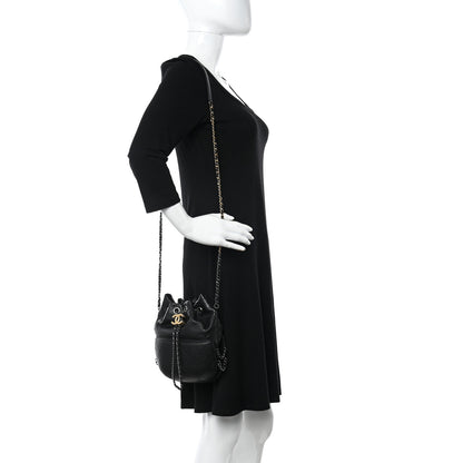 Chanel Calfskin Quilted Small Gabrielle Bucket Black 2 of 14