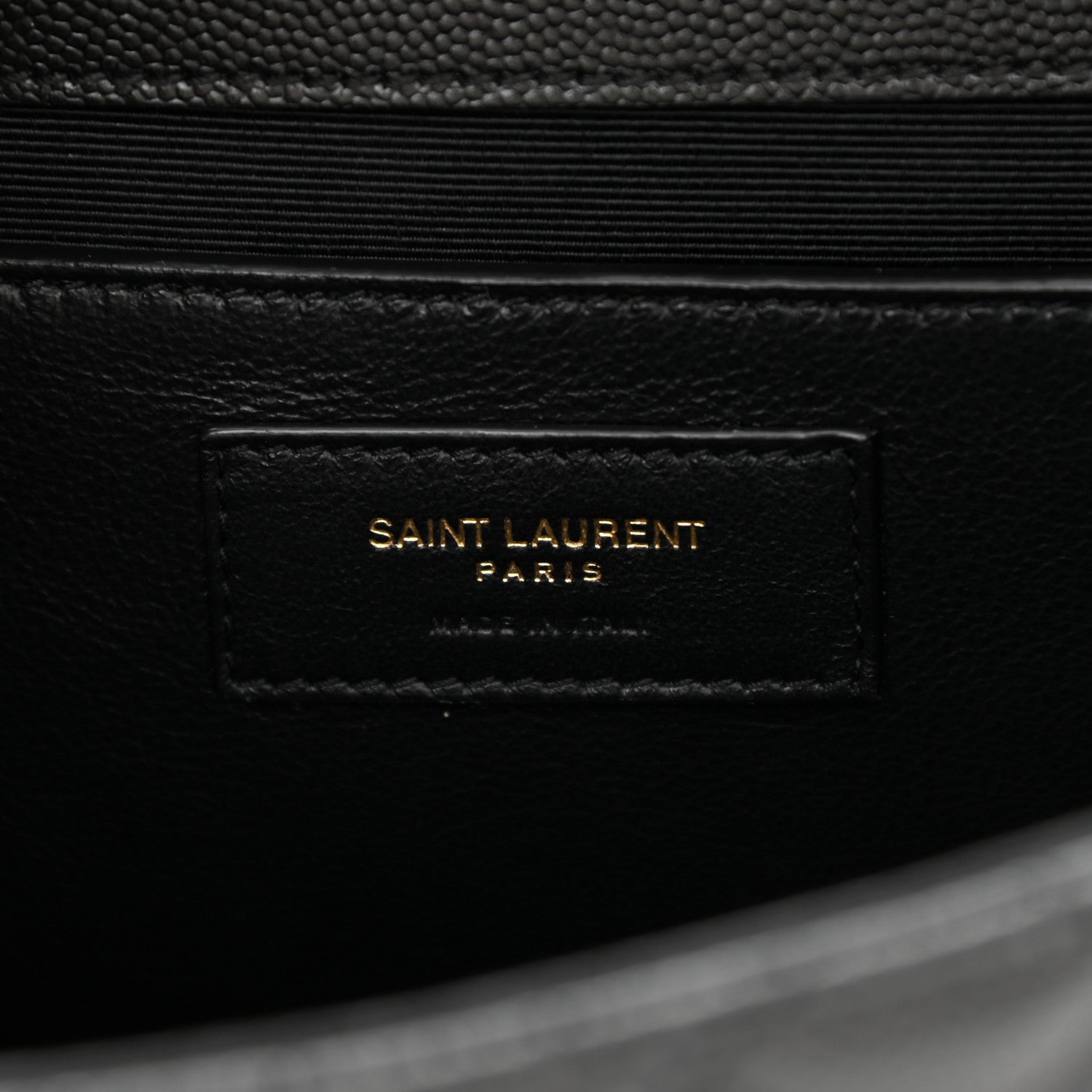 Saint Laurent Grain De Poudre Textured Mixed Matelasse Triquilt Medium Monogram Satchel Black 6 of 8