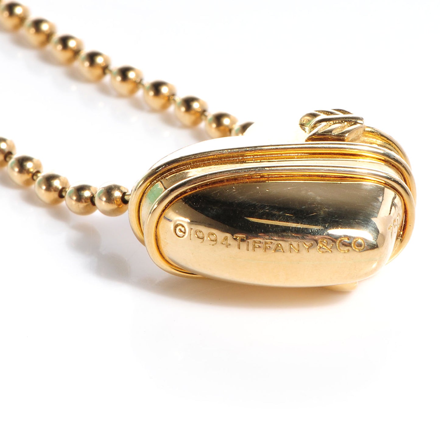 18K Yellow Gold Heart Arrow Necklace