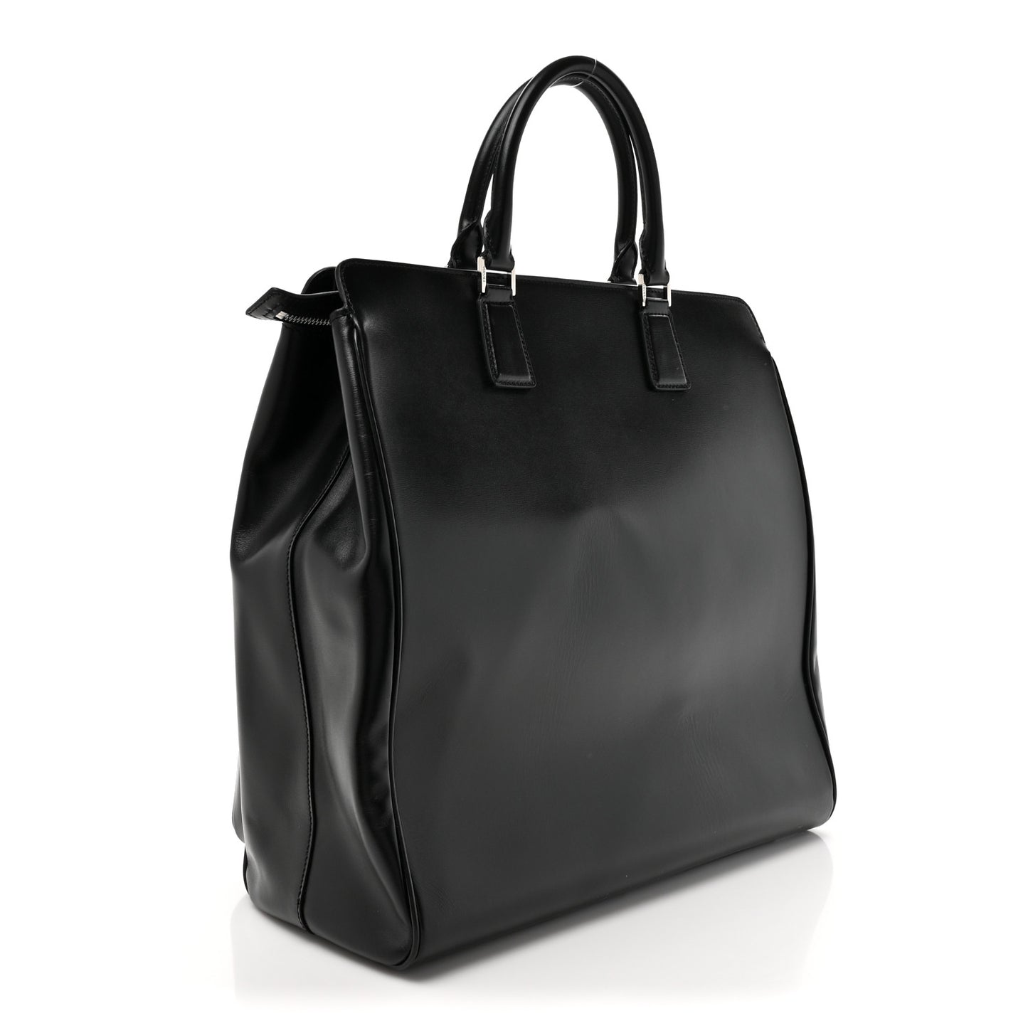 Calfskin Cargo Tote Black