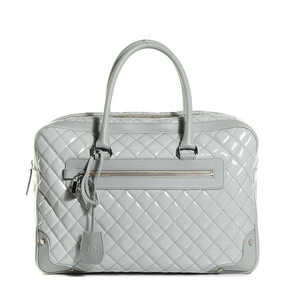 Chanel Vinyl Calfskin Viaggio Travel Bag Light Grey 1 of 8