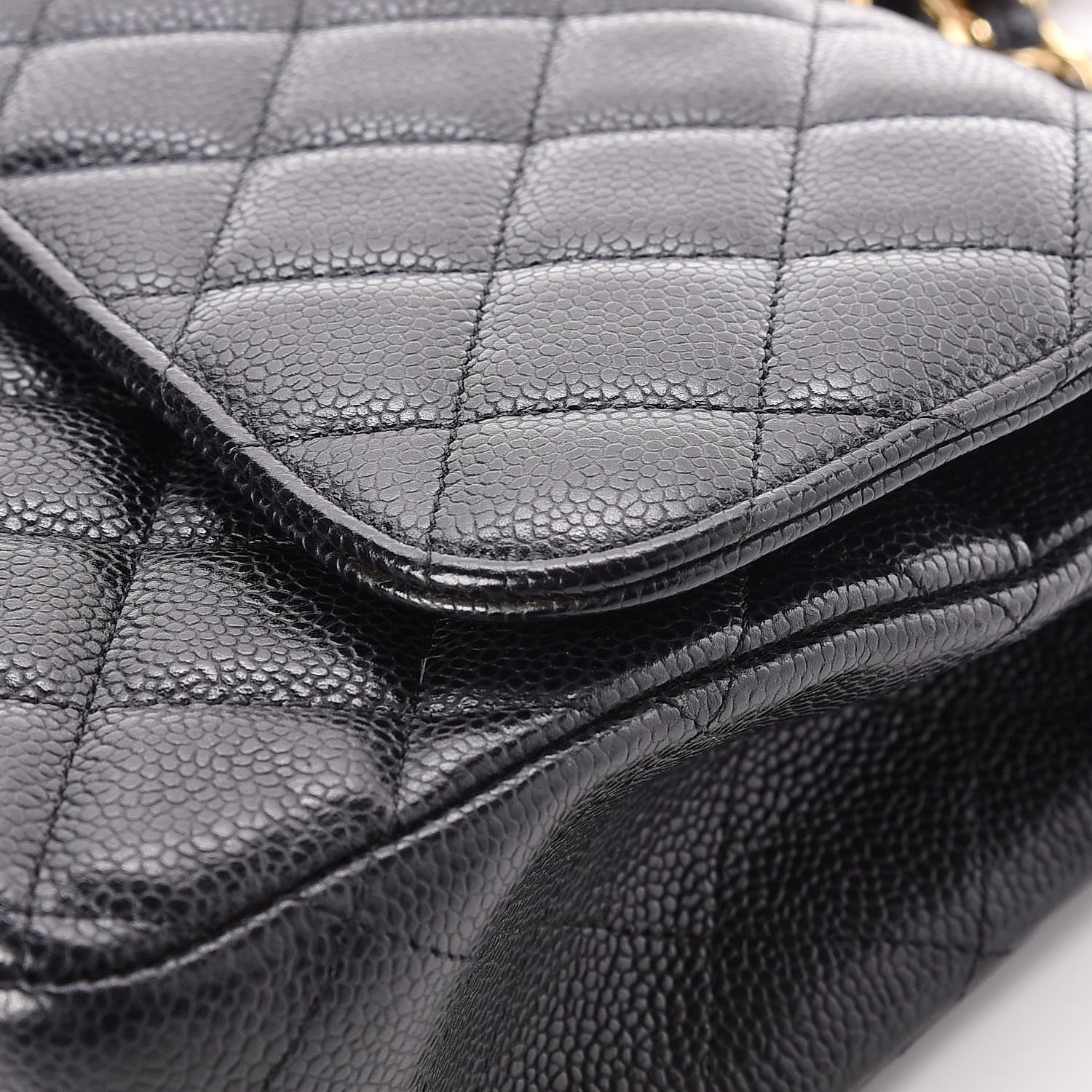 Chanel Caviar Quilted Jumbo Double Flap Black 12 of 19