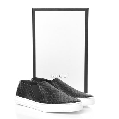 Gucci Microguccissima Womens Slip On Sneakers 37 Black 9 of 9