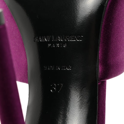 Saint Laurent Satin Goldie Mule Sandal 37 Cyclamen 8 of 8