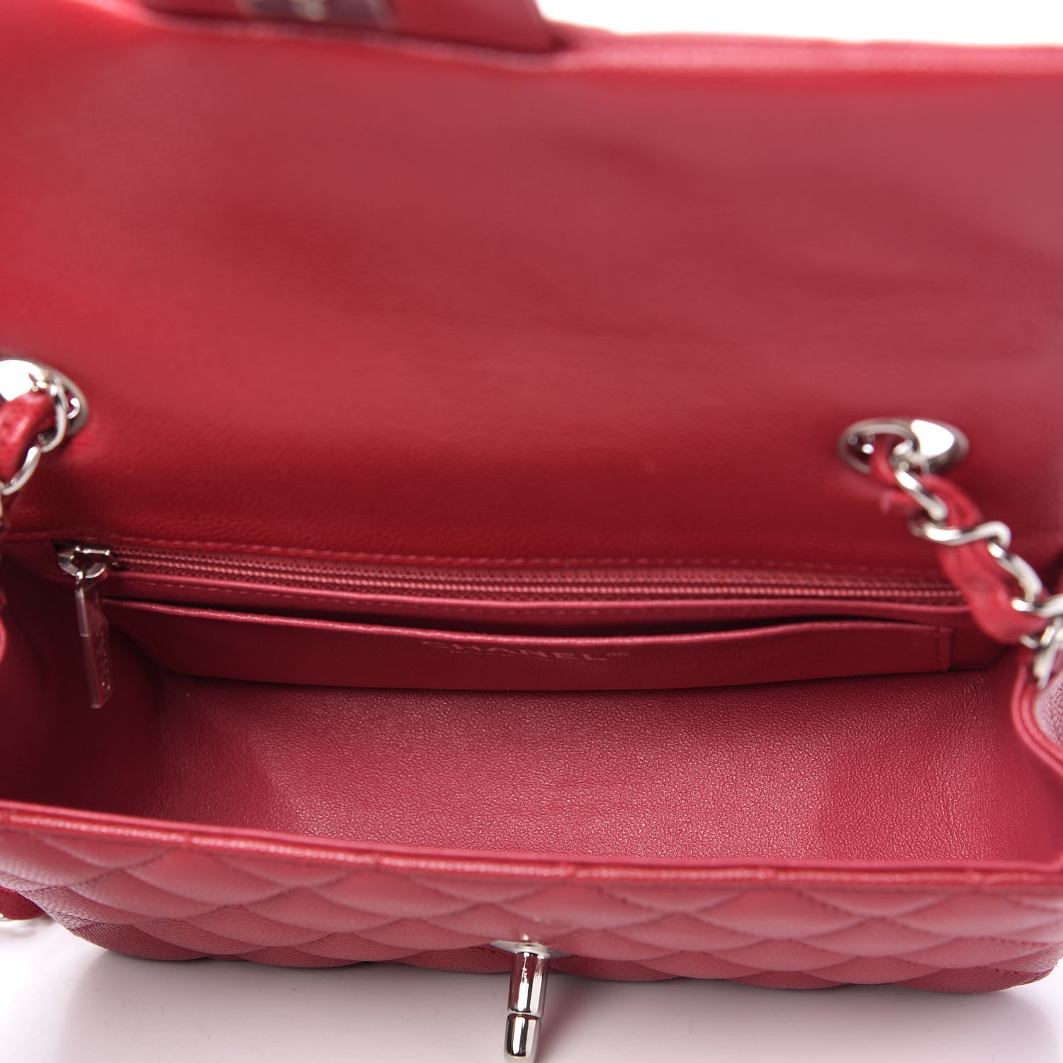 Chanel Caviar Quilted Mini Rectangular Flap Dark Pink 5 of 11