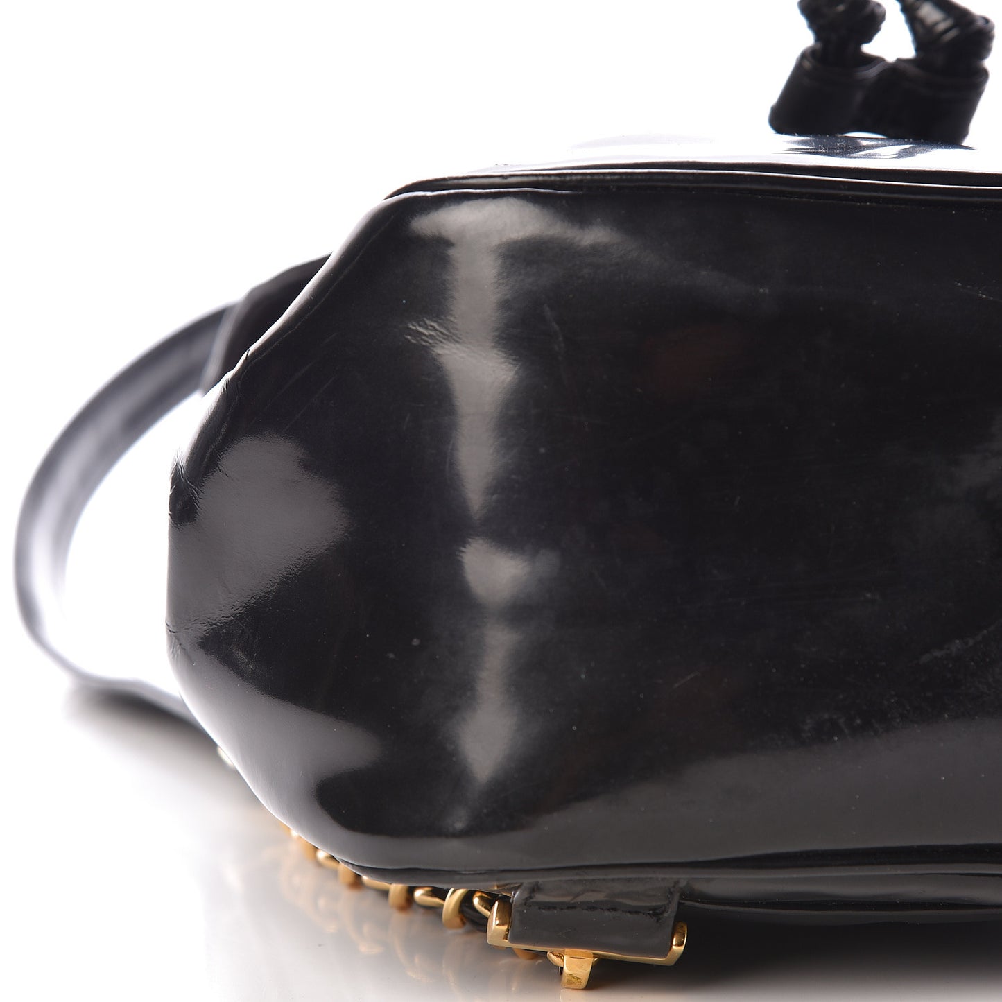 Vinyl CC Drawstring Backpack Black