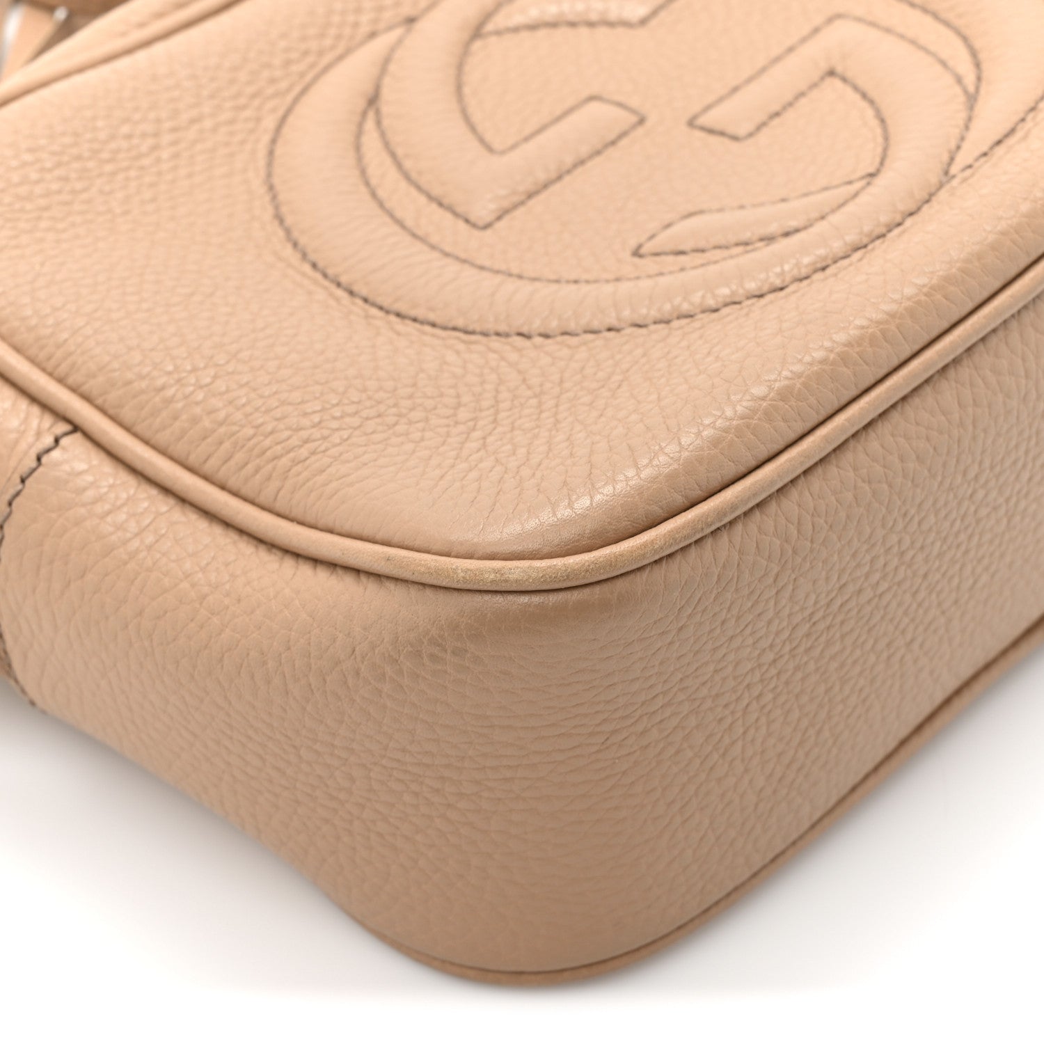 Gucci Pebbled Calfskin Small Soho Disco Bag Rose Beige 10 of 17