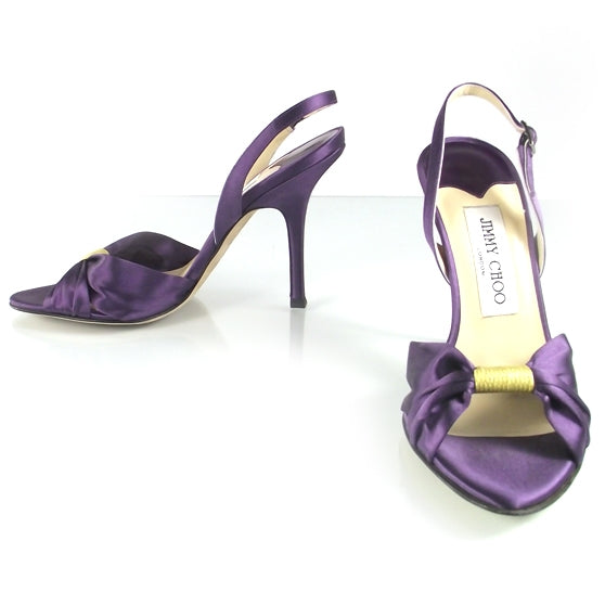Jimmy Choo Satin Music Slingback Heels 36 1 of 8