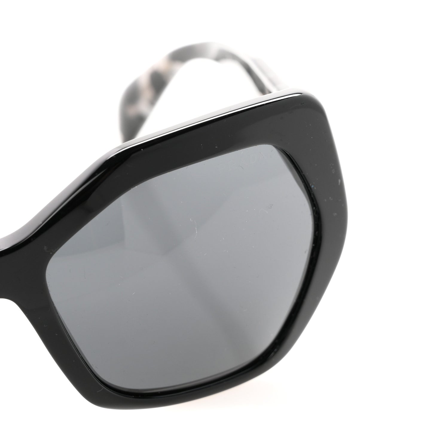Acetate Sunglasses SPR 16R Black Tortoise Grey