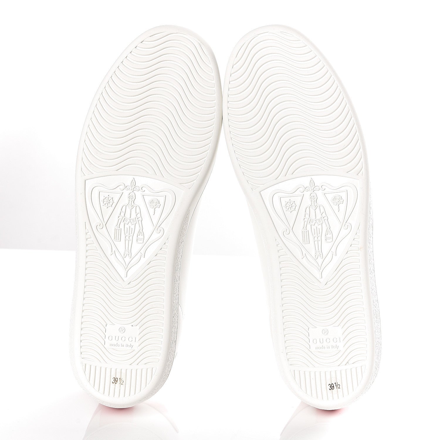 Gucci Calfskin Interlocking G Perforated Womens Ace Sneakers 39.5 White Wild Rose 7 of 11