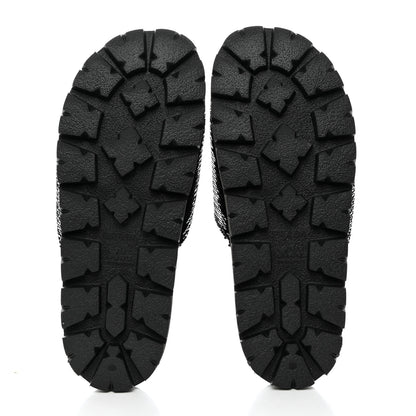 Prada Paillettes Sequin Logo Slide Sandals 39 Black 5 of 9
