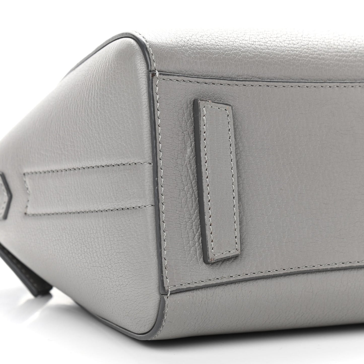 Sugar Goatskin Mini Antigona Pearl Grey