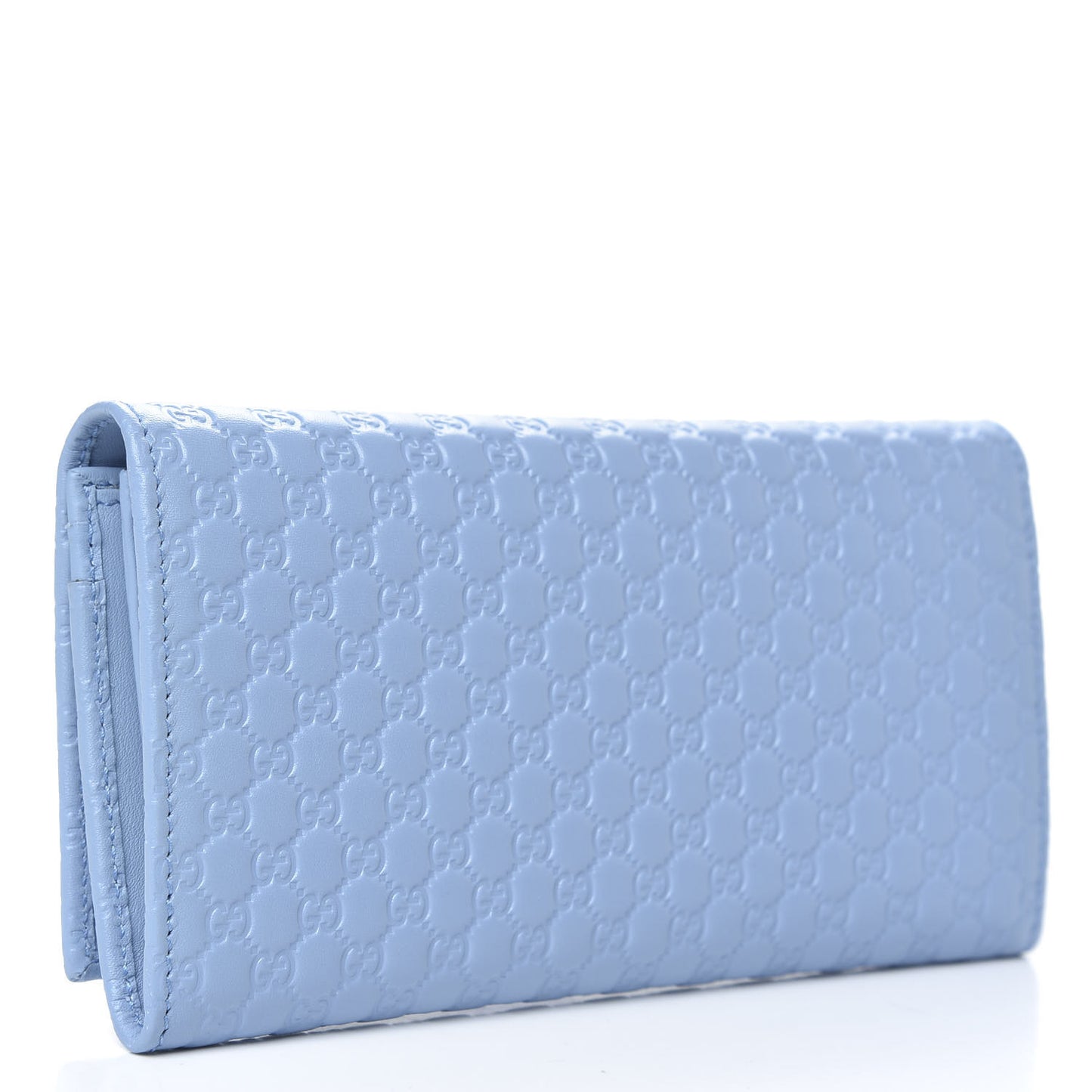 Soft Microguccissima Continental Wallet Mineral Blue