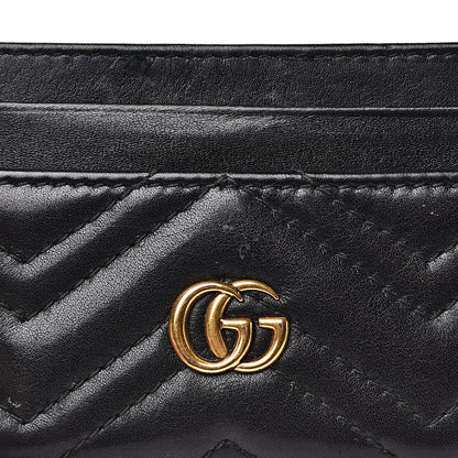 Gucci Calfskin Matelasse GG Marmont Card Holder Black 6 of 10