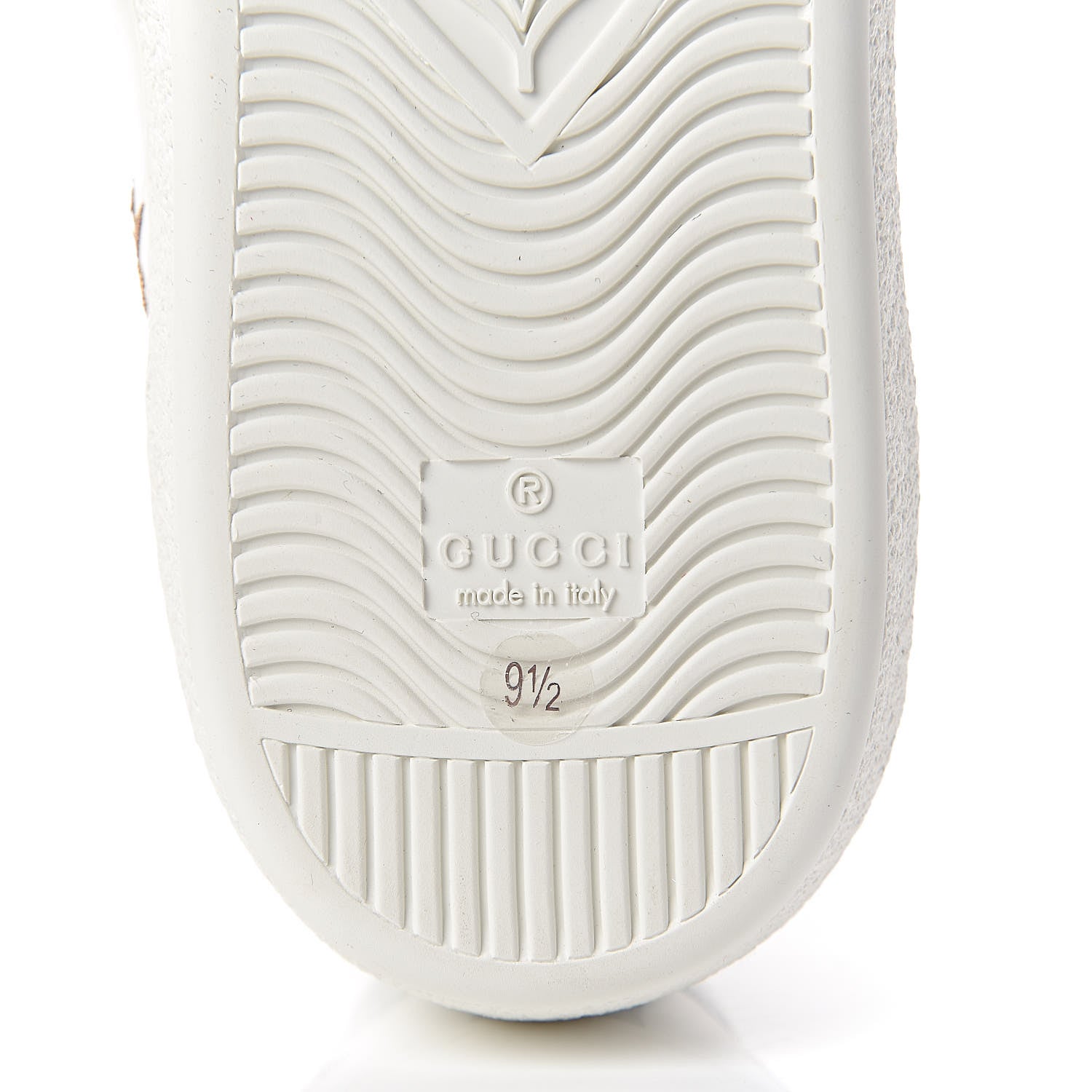 Gucci Calfskin Ayers Web Bee Star Embroidered Mens Ace Sneakers 9.5 White Green 7 of 10