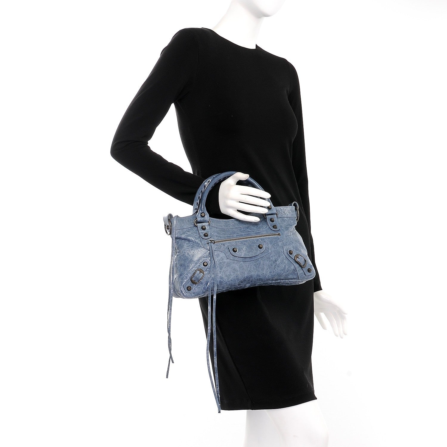 Balenciaga Chevre Classic Hardware First Bleu Glacier 3 of 8