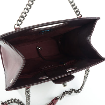 Chanel Goatskin Quilted Tote Light Burgundy 5 of 9
