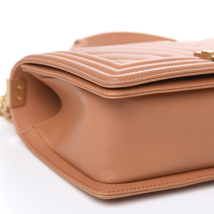 Chanel Calfskin Chevron Quilted Medium Boy Flap Camel 8 of 9