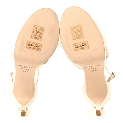 Jimmy Choo Nappa Rosie 100 Sandals 36.5 Milk 6 of 10