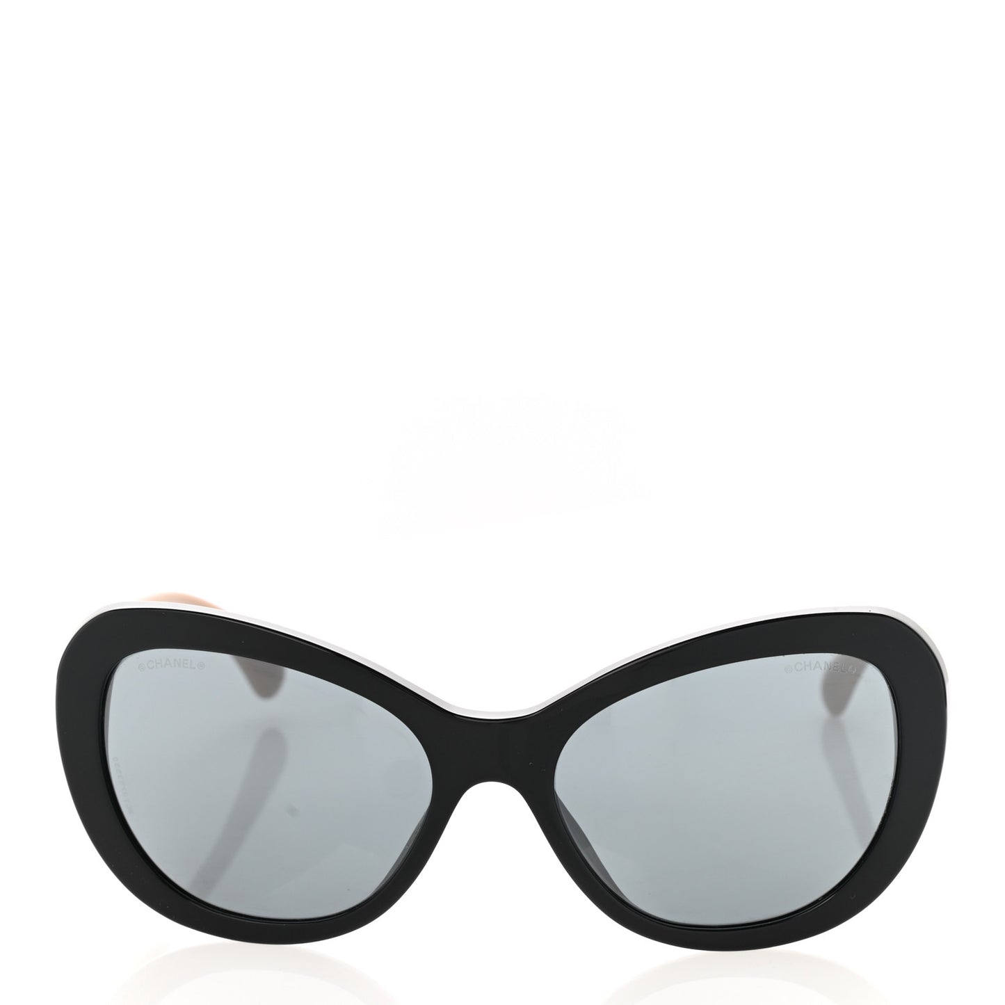 Acetate Cat Eye Sunglasses 5321 Black Beige