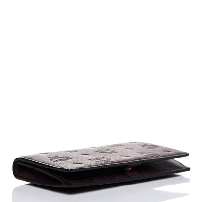 MCM Calfskin Signature Monogram Klara Two Fold Wallet Rustic Brown 4 of 13