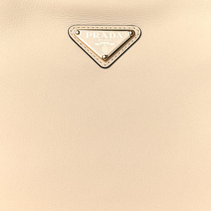 Prada Soft Calfskin Large Aimée Shoulder Bag Travertine 7 of 9