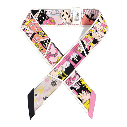 Hermes Silk Factory Suite Twilly Black Rose Jaune 1 of 4