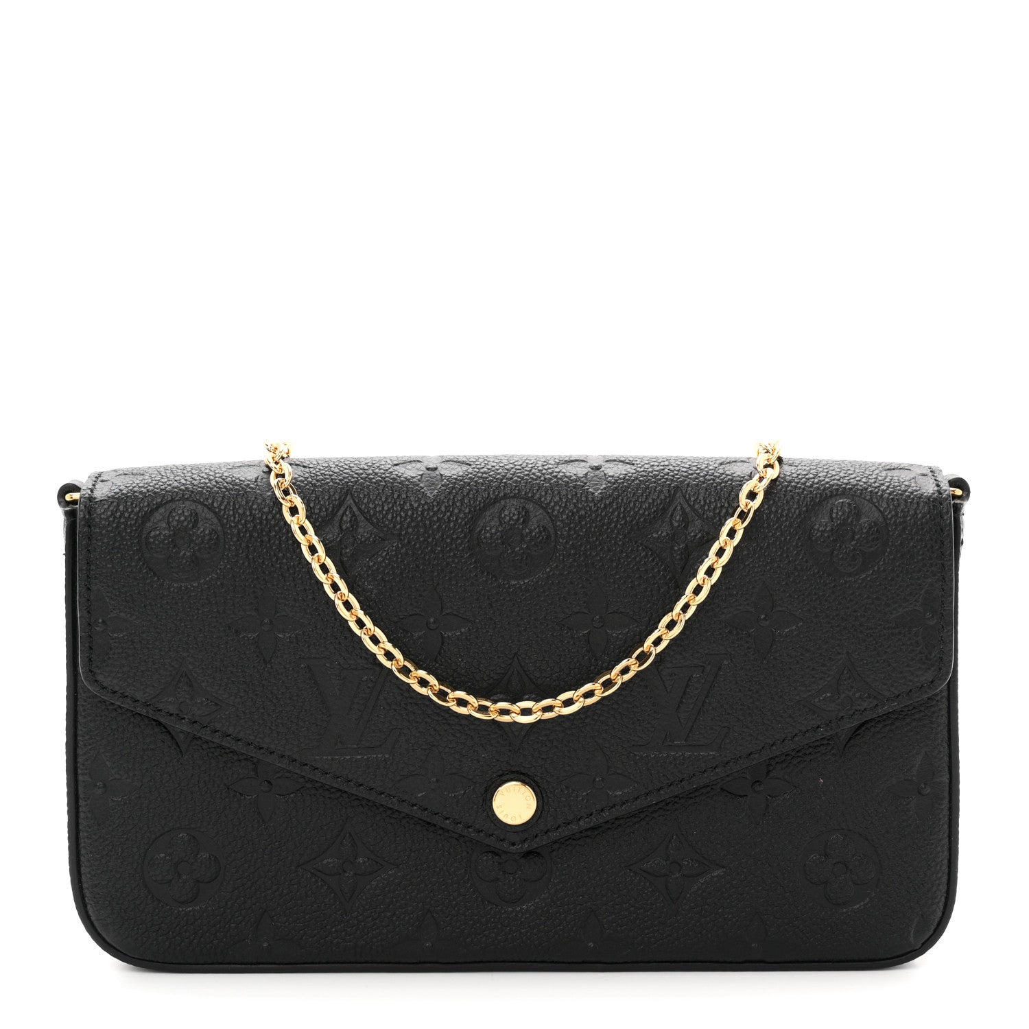 Louis Vuitton Empreinte Pochette Felicie Chain Wallet Black 1 of 11