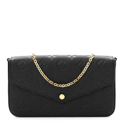 Louis Vuitton Empreinte Pochette Felicie Chain Wallet Black 1 of 11