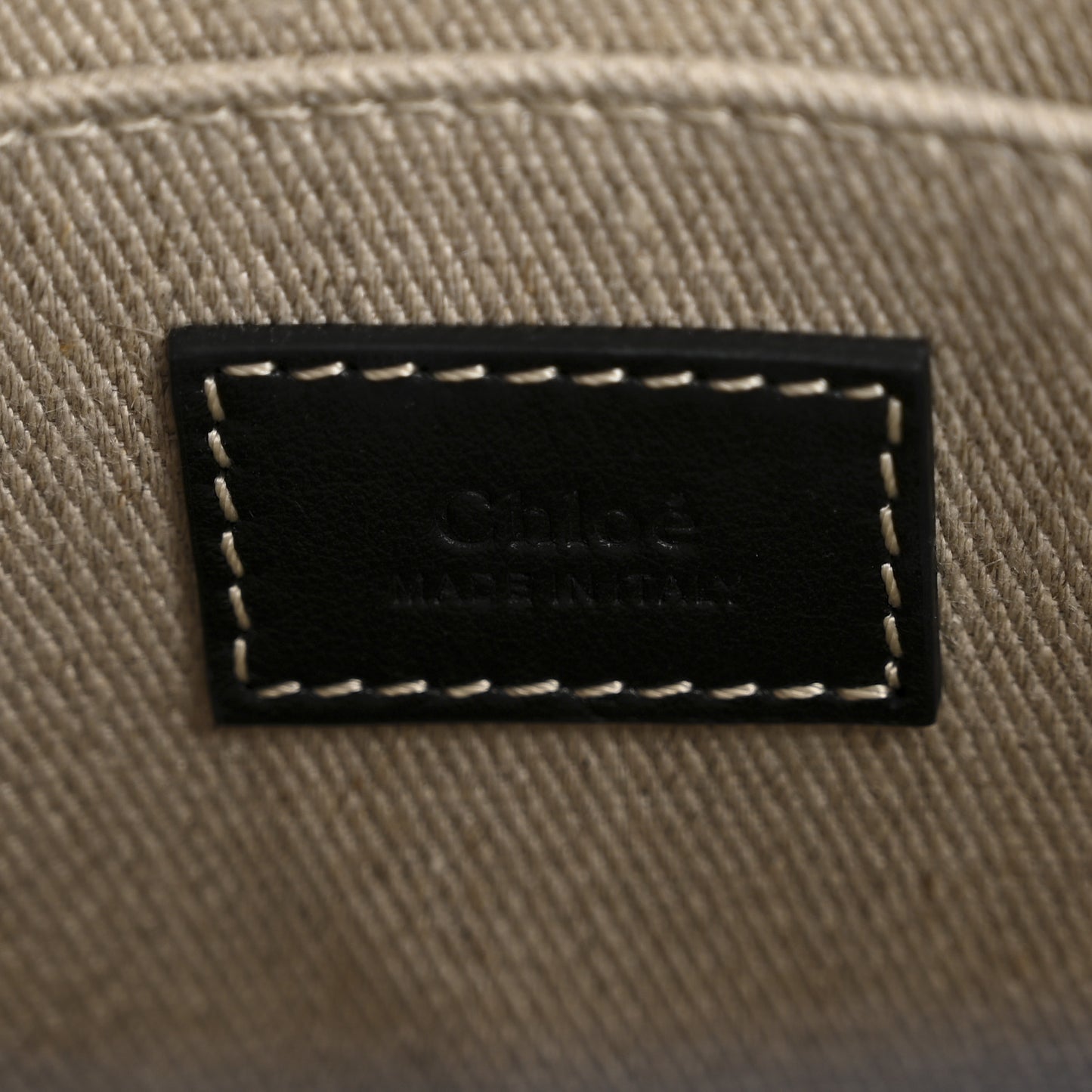 Calfskin Linen Small Woody Tote Deep Denim