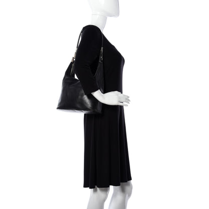 Gucci Calfskin GG Small Clasp Hobo Black 2 of 9