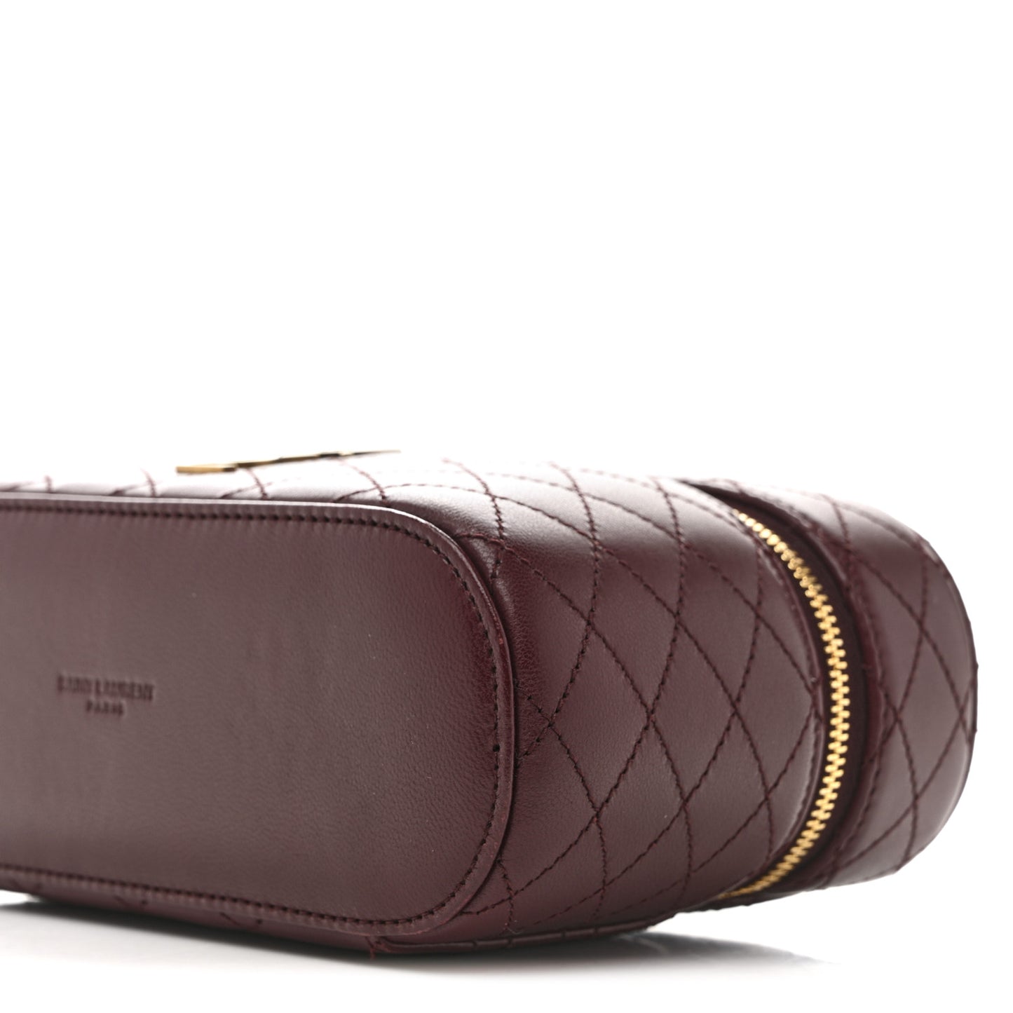 Lambskin Quilted Mini Gaby Vanity Case  Rouge Cabernet