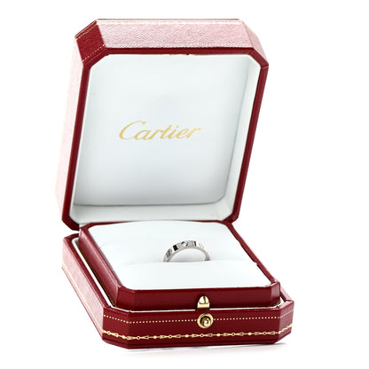 Cartier 18K White Gold Diamond 4mm LOVE Wedding Band Ring 52 6 4 of 4