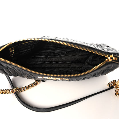 Prada Nappa Gaufre Shoulder Bag Black 5 of 10
