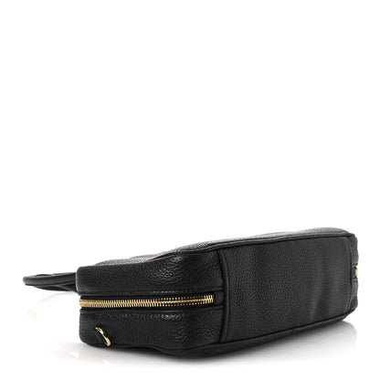 Prada Vitello Daino Medium East West Top Handle Bag Black 4 of 10