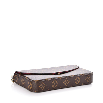 Louis Vuitton Monogram Pochette Felicie Chain Wallet Fuchsia 3 of 10