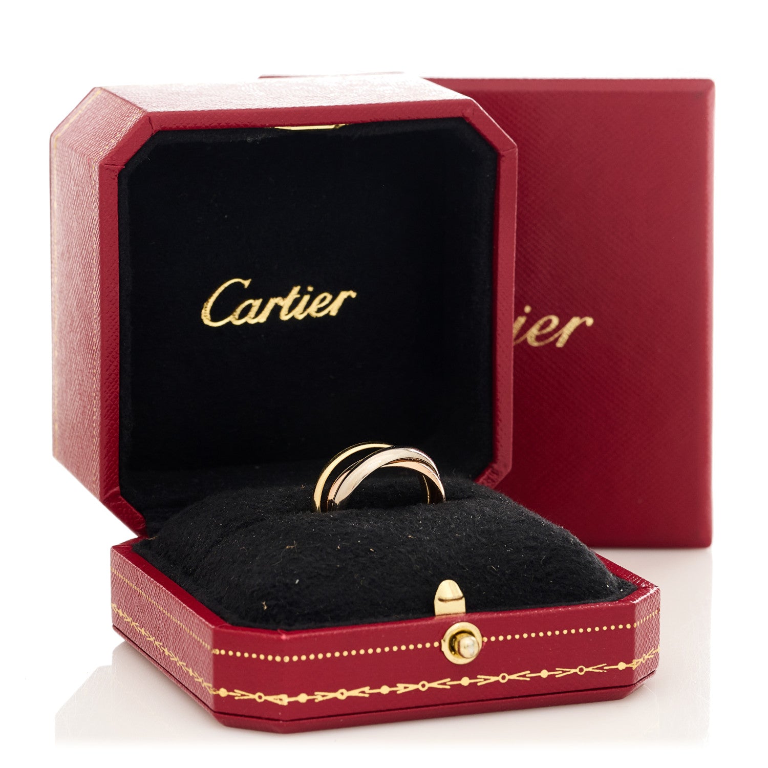 Cartier 18K Pink Yellow White Gold Classic Trinity Ring 52 6 6 of 6