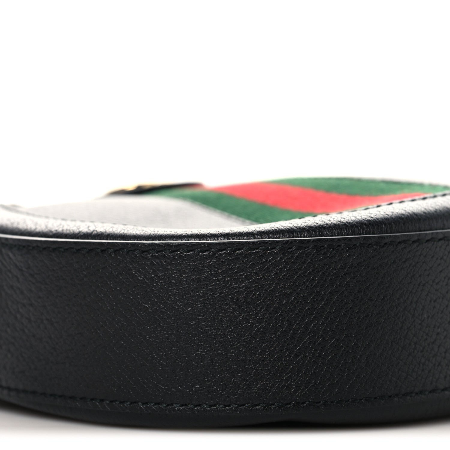 Gucci Grained Calfskin Web Mini Ophidia Round Shoulder Bag Black 9 of 10