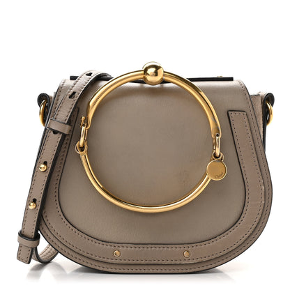 Chloe Calfskin Suede Small Nile Bracelet Bag Motty Grey 1 of 14