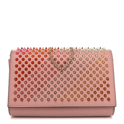 Christian Louboutin Calfskin Spikes Paloma Clutch Gold Dolly 1 of 10